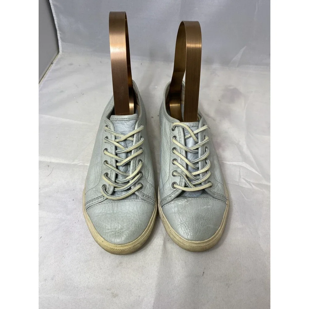 FRYE Mindy ICE Leather Sneakers Shoes Size 6 M Rawhide Laces 3471126-ICE - Picture 6 of 10